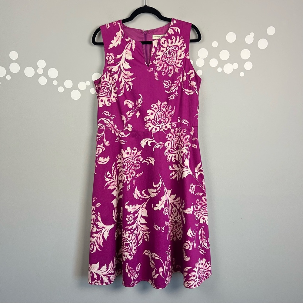 Amanda Smith Sleeveless Floral Dress Size 12